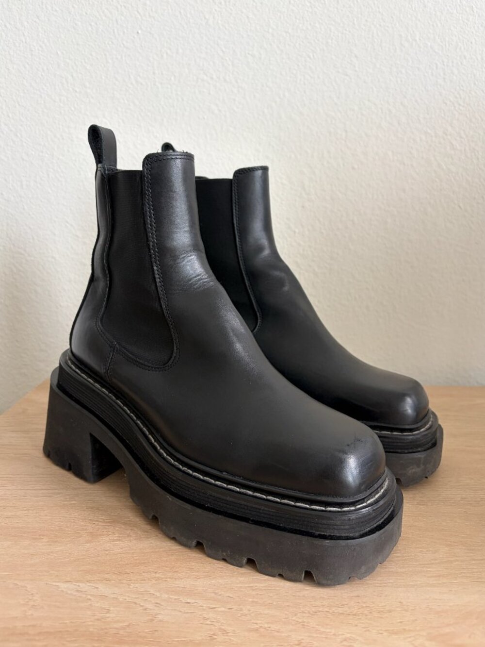 SANDRO Chunky Lug Sole Ankle Boots